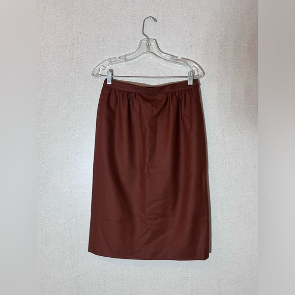 Pendleton Women’s 100% Virgin Wool Brown Minimalist Skirt Sz 10 - Picture 1 of 4